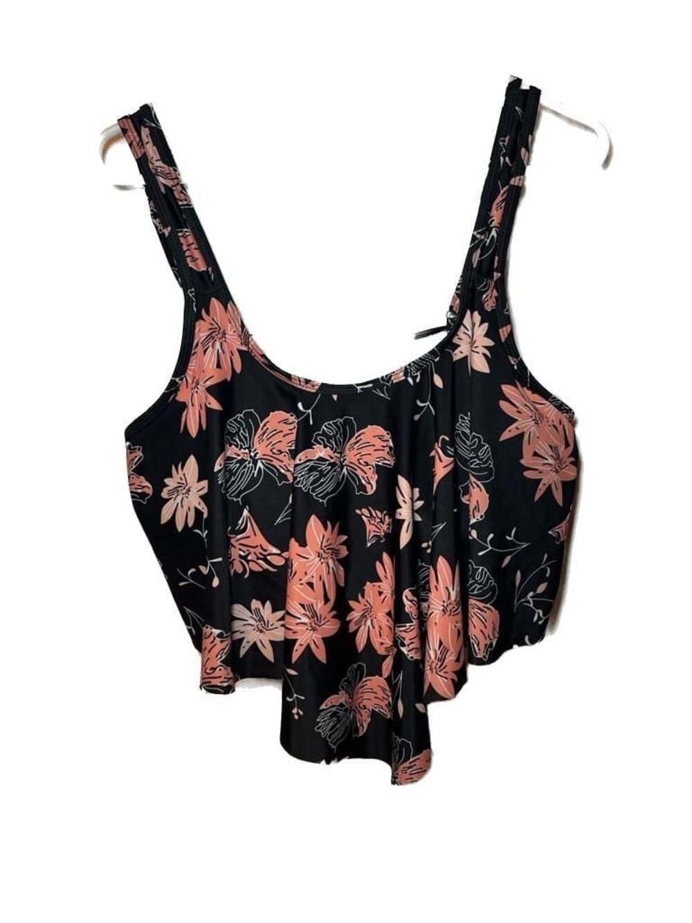 Rxrxcoco Tropical Floral‎ Flounce Tankini Swim Top